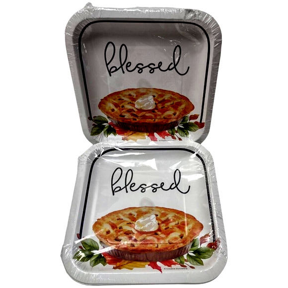 Thanksgiving Holiday Lunch Plate or Craft Accent With Blessed Pie Picture - Picture 3 of 6